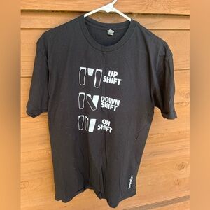 Blip Shift T-Shirt ‘Up shift, down shift, oh shift’ Size Large Black